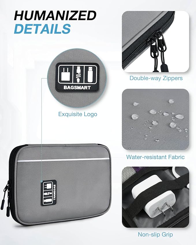 BAGSMART Large Electronics Organizer Travel Case - Image 4