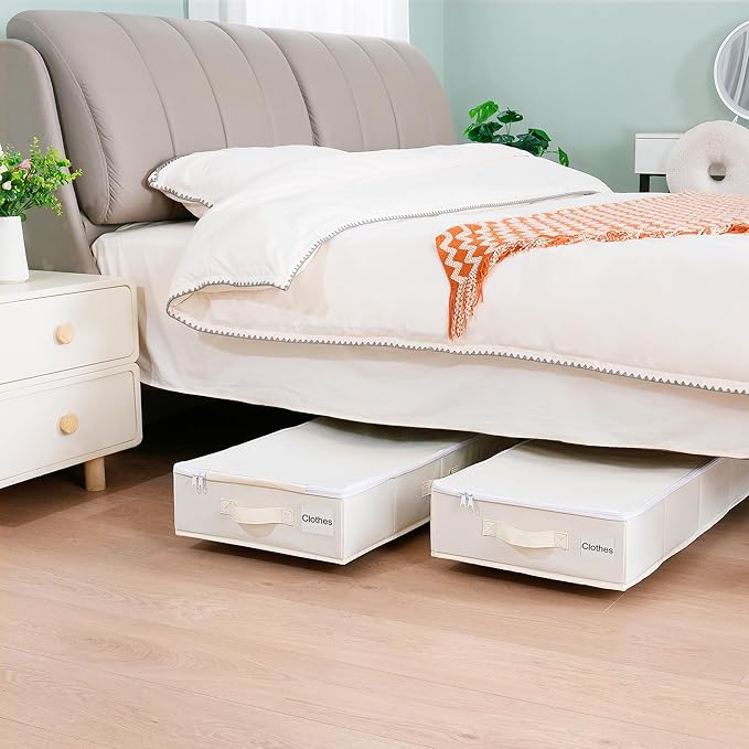 Vincona Under Bed Storage with Wheels, 2 Pack Under Bed Storage Containers with - Image 4