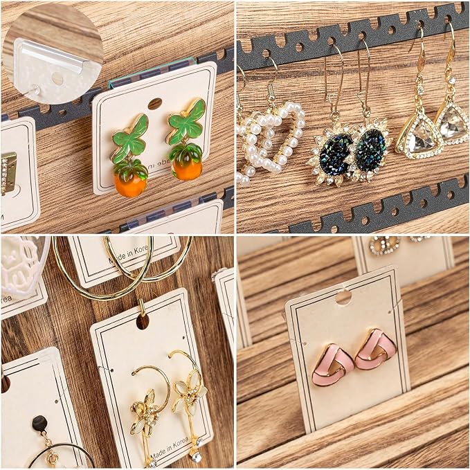 Earring Display for Selling, Portable Wood Jewelry Display Case, Large Capacity - Image 3