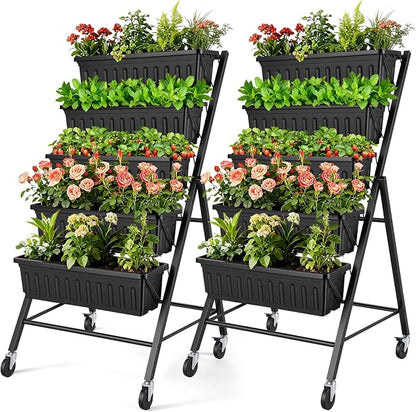 SEJOV 2 Pack Vertical Raised Garden Bed, 5-Tier Vertical Garden Planter by SEJOV
