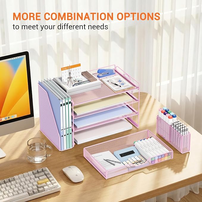 OPNICE Desk Organizer, 4-Tier Desktop File Organizer - Image 3