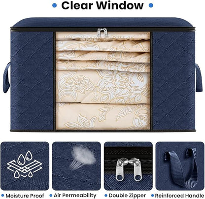 Fab totes Storage Bags, Clothes Blanket Storage Bins Foldable Closet Organizers - Image 4