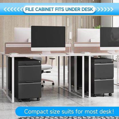 2 Drawer Mobile File Cabinet - Image 4