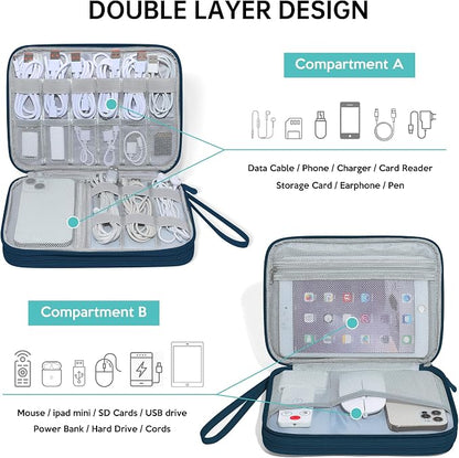 CILLA Electronics Organizer Travel, Travel Cord Organizer Case, Compact - Image 3