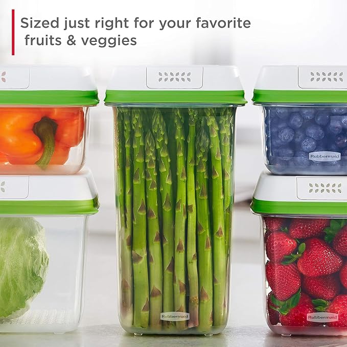 Rubbermaid FreshWorks Produce Saver, Medium and Large Storage Containers - Image 5