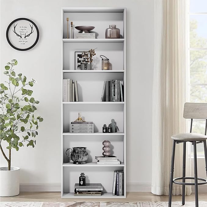 GRUSIGN 71" Tall 6-Tier Bookshelf, Large Open Display Bookcase - Image 3
