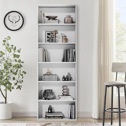 GRUSIGN 71" Tall 6-Tier Bookshelf, Large Open Display Bookcase - Image 3