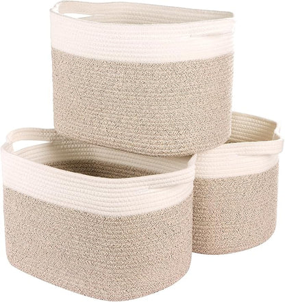 Kntiwiwo Storage Baskets for Organizing 14.7”x11”x9.6” Rope Storage Baskets for by Kntiwiwo