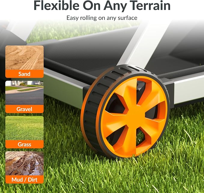 Giraffe Tools Garden Hose Reel Cart, 125FT 5/8" Hose Capacity, Heavy Duty Water - Image 6