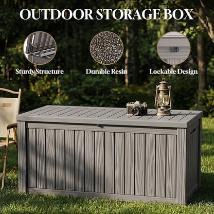 ROJIK 150 Gallon Outdoor Storage Box Waterproof, Weatherproof Deck Boxes - Image 7