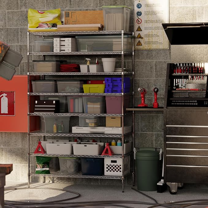 24" Deep x 54" Wide x 86" Height Wire Shelving Kit | 8-Tier | NSF Commercial - Image 7