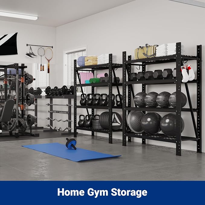 FLEXIMOUNTS 10000LBS 3 Pack Garage Shelving, 4-Tier Heavy Duty Shelving Unit - Image 9