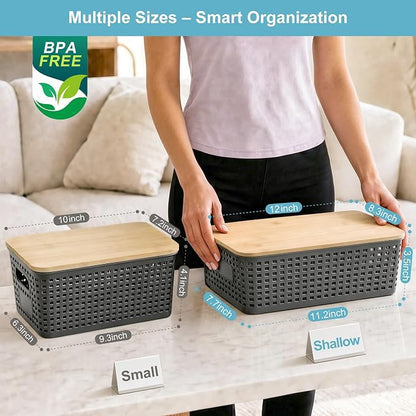 Bagnizer 4 Pack Plastic Storage Bins - Image 9