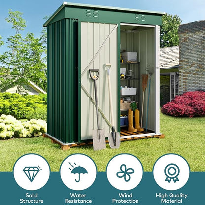 Gizoon 5' x 3'Outdoor Storage Shed - Image 3