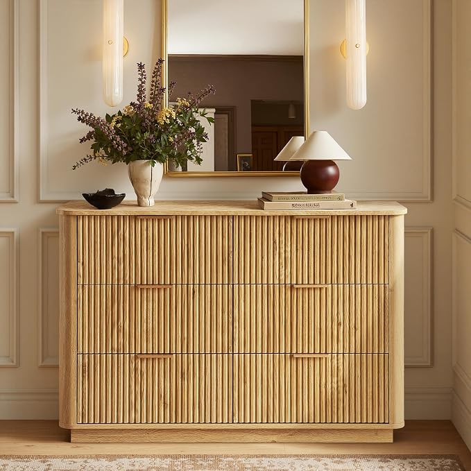 win2win 6 Drawer Dresser, Mid Century Modern Dresser - Image 9