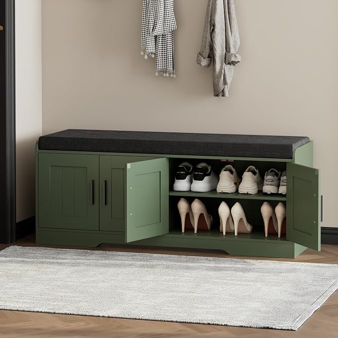 Homleke 2-Tier Storage Bench, Shoe Bench - Image 3