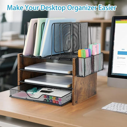 OPNICE Desk Organizer, 4-Tier Desktop File Organizer - Image 3