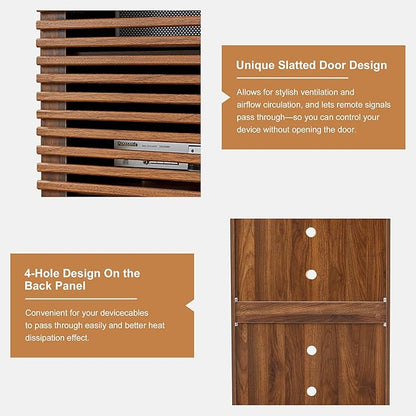 LEVNARY 5-Tier AV Media Cabinet - Image 6