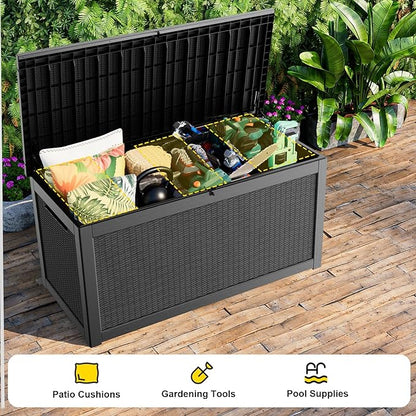 320 Gallon Outdoor Storage Box, Large Outdoor Deck Box, Waterproof & UV - Image 5