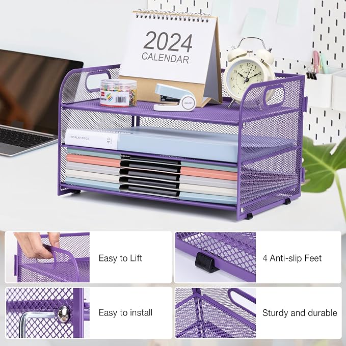 3-Tier Letter Tray Paper Organizer - Image 5