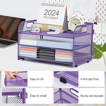 3-Tier Letter Tray Paper Organizer - Image 5
