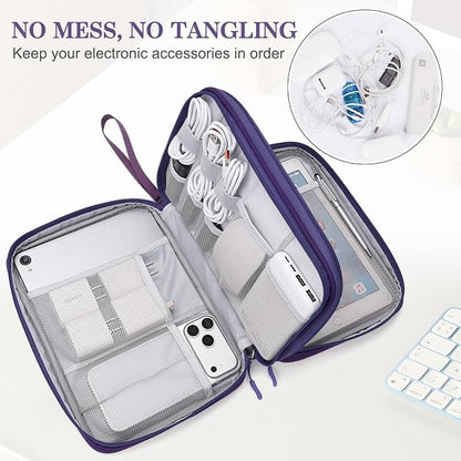 FYY Electronic Organizer, Extra Large Travel Cable Organizer Bag Pouch Portable - Image 5