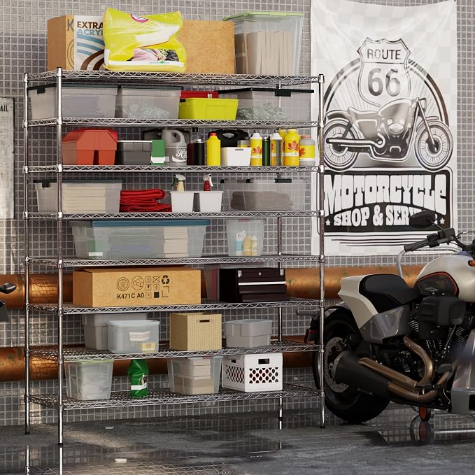 21" Deep x 60" Wide x 74" Height Wire Shelving Kit | 8-Tier | NSF Commercial - Image 5