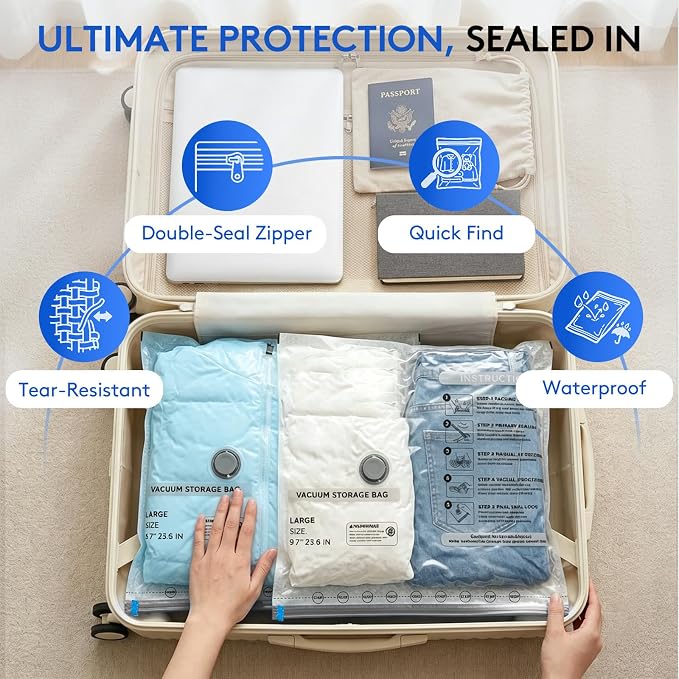 15 Packs Vacuum Bags for Travel - Image 5