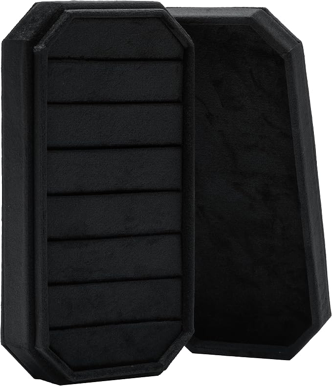 Velvet Ring Organizer Display Tray Jewelry Box Earring Holder Case - Image 4