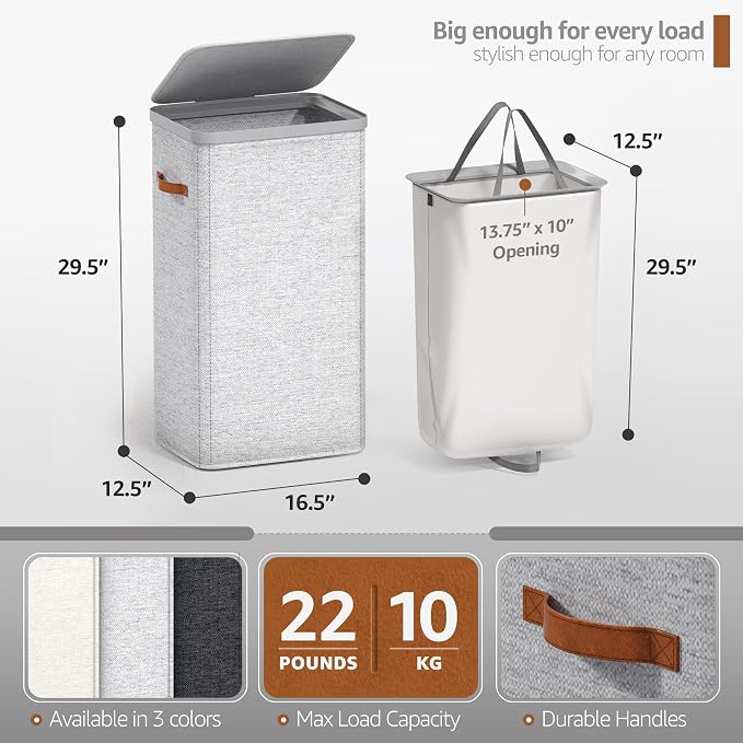 Sorbus Laundry Hamper with Lid - Image 2
