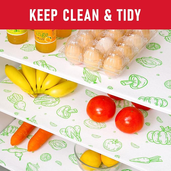 Cooyes Refrigerator Drawe Liners Super Absorbent Fridge Bin Mats Keep Produce - Image 2