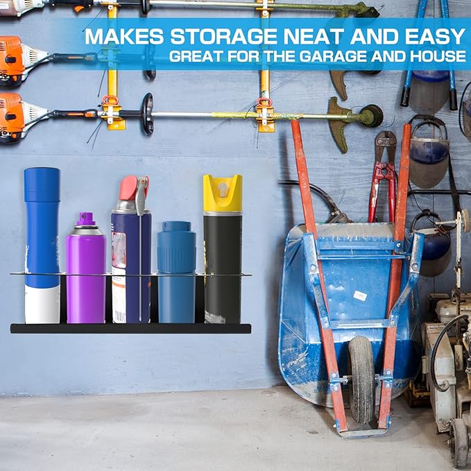 RealPlus Aerosol Spray Can Holder Rack Organizer, 5 Can Spray Bottle Holder - Image 5