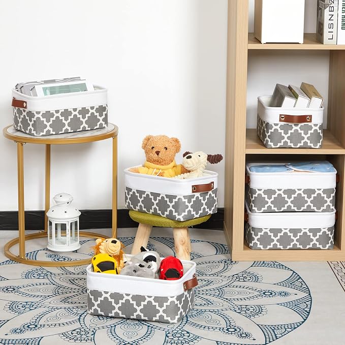 HNZIGE Small Baskets Fabric Storage Baskets Storage Bins - Image 7