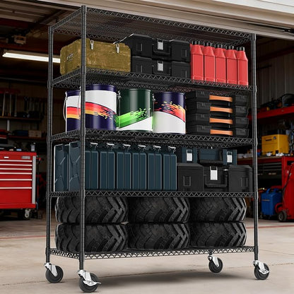 5 Tiers Shelf 3300 lbs Steel Storage Shelving Utility Shelving Unit Steel - Image 5