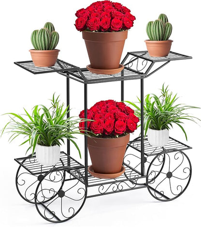 Sorbus® Garden Cart Stand & Flower Pot Plant Holder Display Rack, 6 Tiers by Sorbus