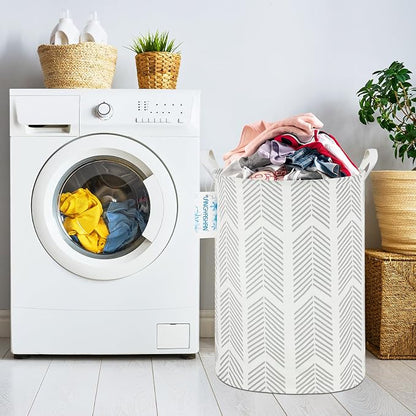 LANGYASHAN Laundry Basket Canvas Fabric Collapsible Organizer Basket - Image 7
