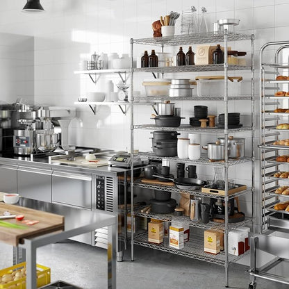 21" Deep x 42" Wide x 86" Height Wire Shelving Kit | 8-Tier | NSF Commercial - Image 4