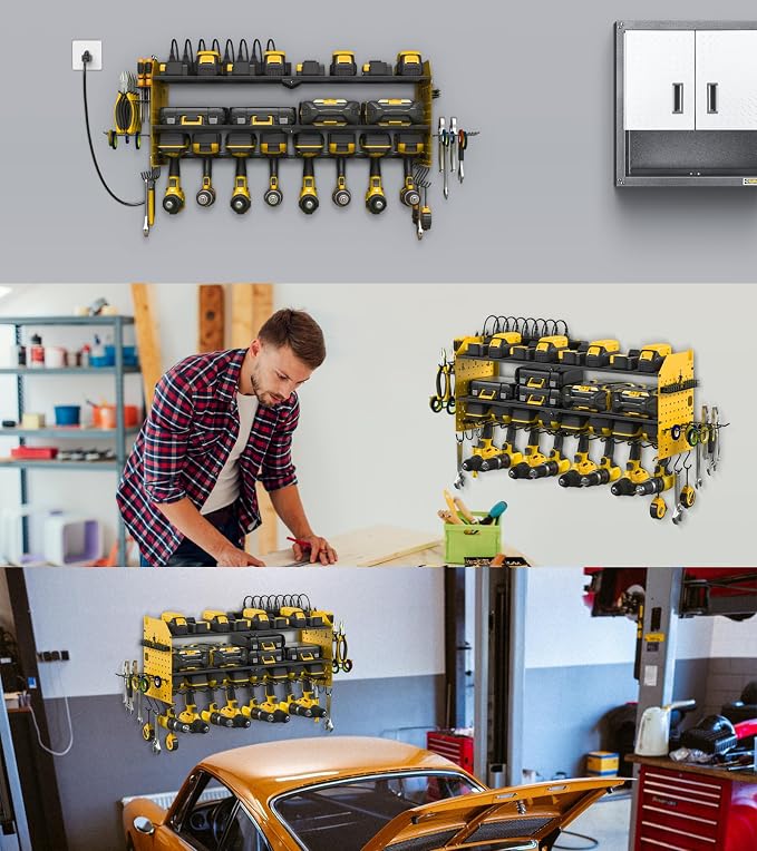 JUNNUJ Large Pegboard Power Tool Organizer - Image 6