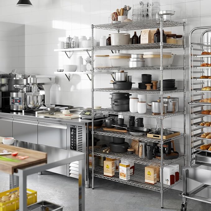 24" Deep x 42" Wide x 86" Height Wire Shelving Kit | 8-Tier | NSF Commercial - Image 4