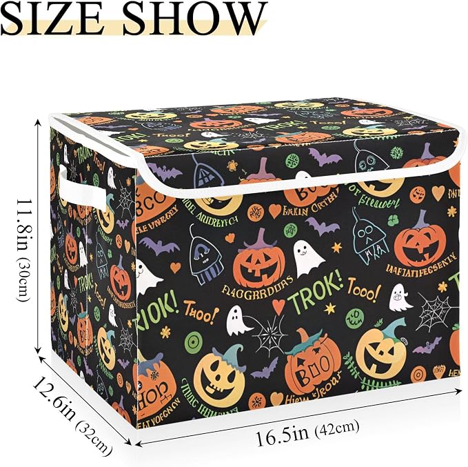 Halloween Ghost Pumpkin Ghosts Storage Bins - Image 3