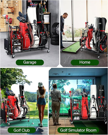 Golf Bags Storage Garage Organizer- Golf Bag Stand - Image 2