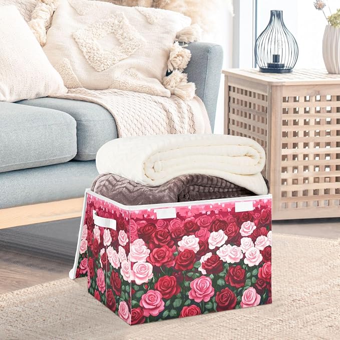 Storage Bins with Lids Storage Containers Storage Box with Handles Storage - Image 6