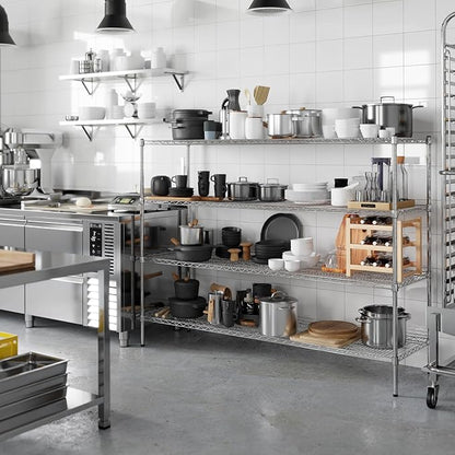 21" Deep x 72" Wide x 54" Height Wire Shelving Kit | 4-Tier | NSF Commercial - Image 5
