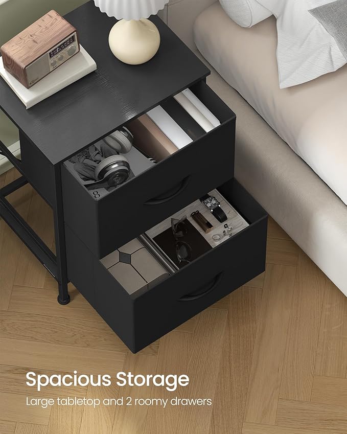 SONGMICS Dresser for Bedroom, Chest of Drawers, Nightstand, 2 Non-Woven Fabric - Image 4