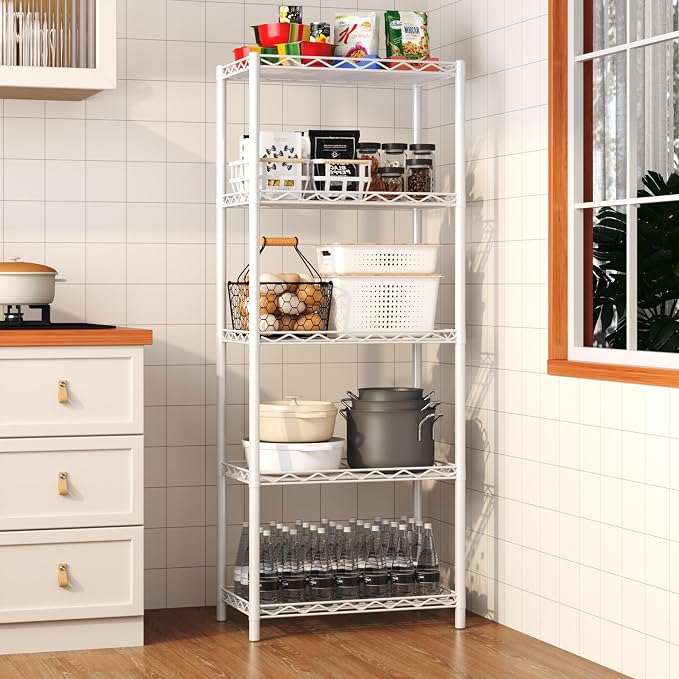 HOMEFORT 5-Tier Wire Shelving 5 Shelves Unit Metal Storage Rack Durable - Image 2