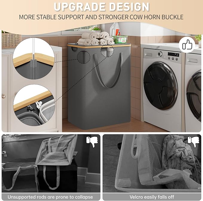 160L Double Laundry Hamper - Image 9