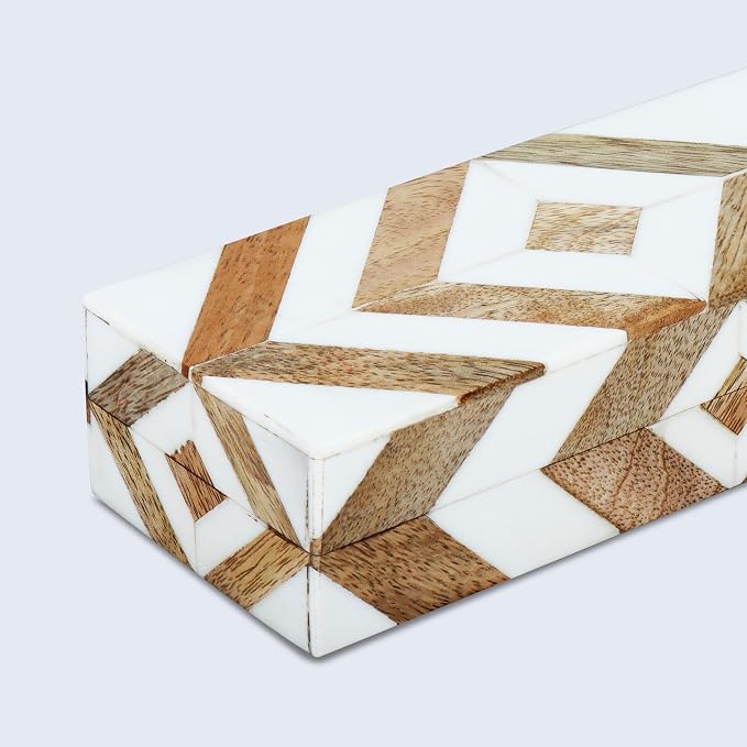 Handicrafts Home White Decorative Storage Box - Image 5