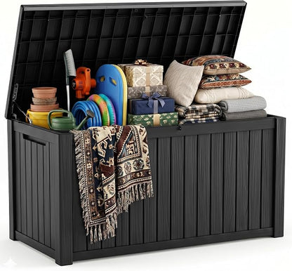 230 Gallon Outdoor Storage Box, Large Resin Deck Box, Waterproof Lockable - Image 8