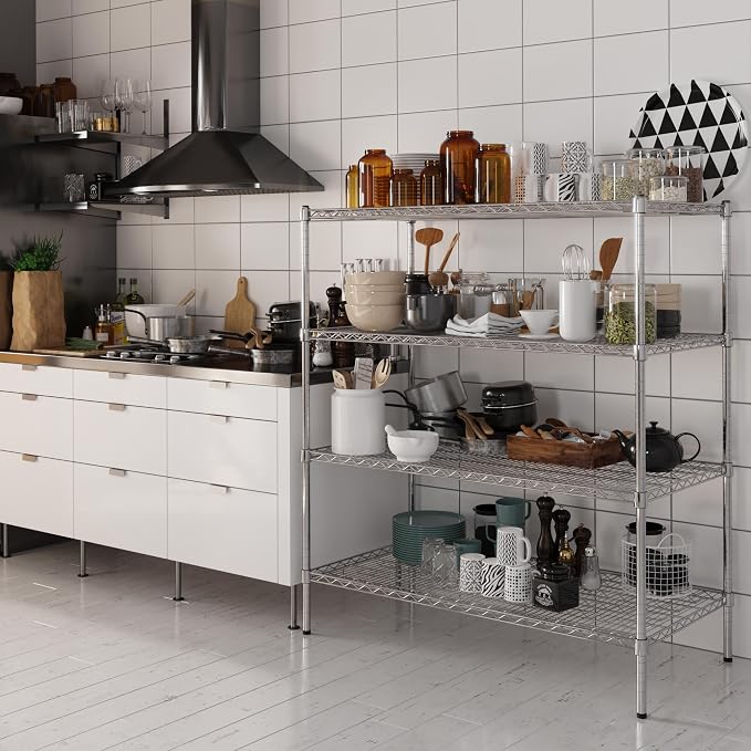 24" Deep x 48" Wide x 54" Height Wire Shelving Kit | 4-Tier | NSF Commercial - Image 2