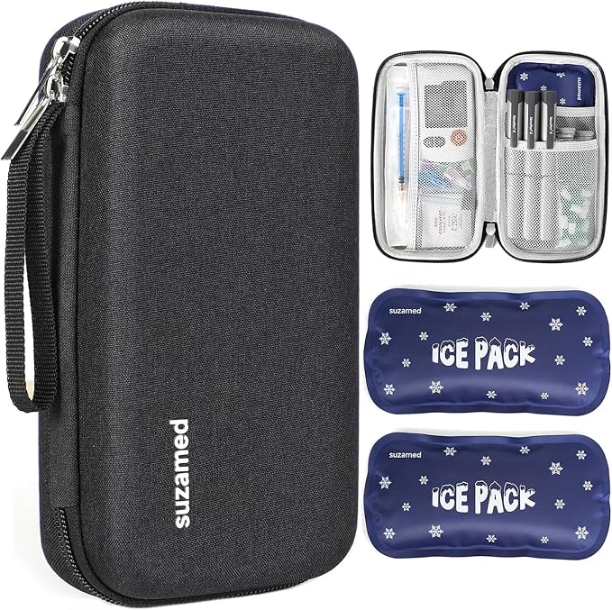 Insulin Cooler Travel Case, EVA Insulation Travel Medicine Kit by SUZAMED